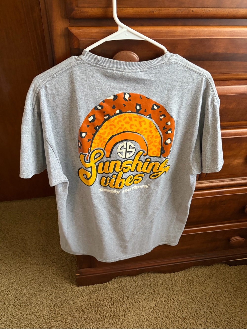 Simply Southern Men's Crewneck T‑Shirt in Heather Gray - Picture 3 of 7